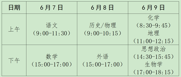 阜阳市2025年高考温馨提示（一）--考点公布